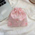 Cartoon Drawstring Cosmetic Bag Clutch Bag Large Makeup Organizer Bags Korean Cosmetic Pouch Women Cute Toiletry Beauty Case